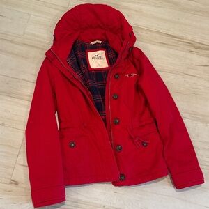 ❤️ Hollister Red Hooded Jacket | Size S | Great Condition